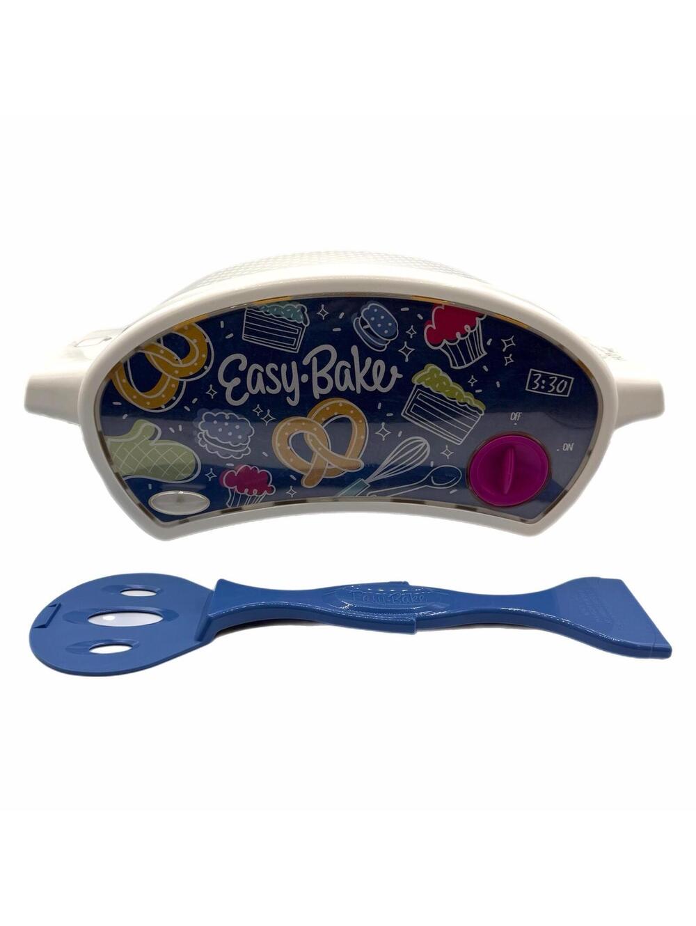 Vintage Easy-Bake White / Blue Ultimate Oven Creative Baking Toy – With Spatula